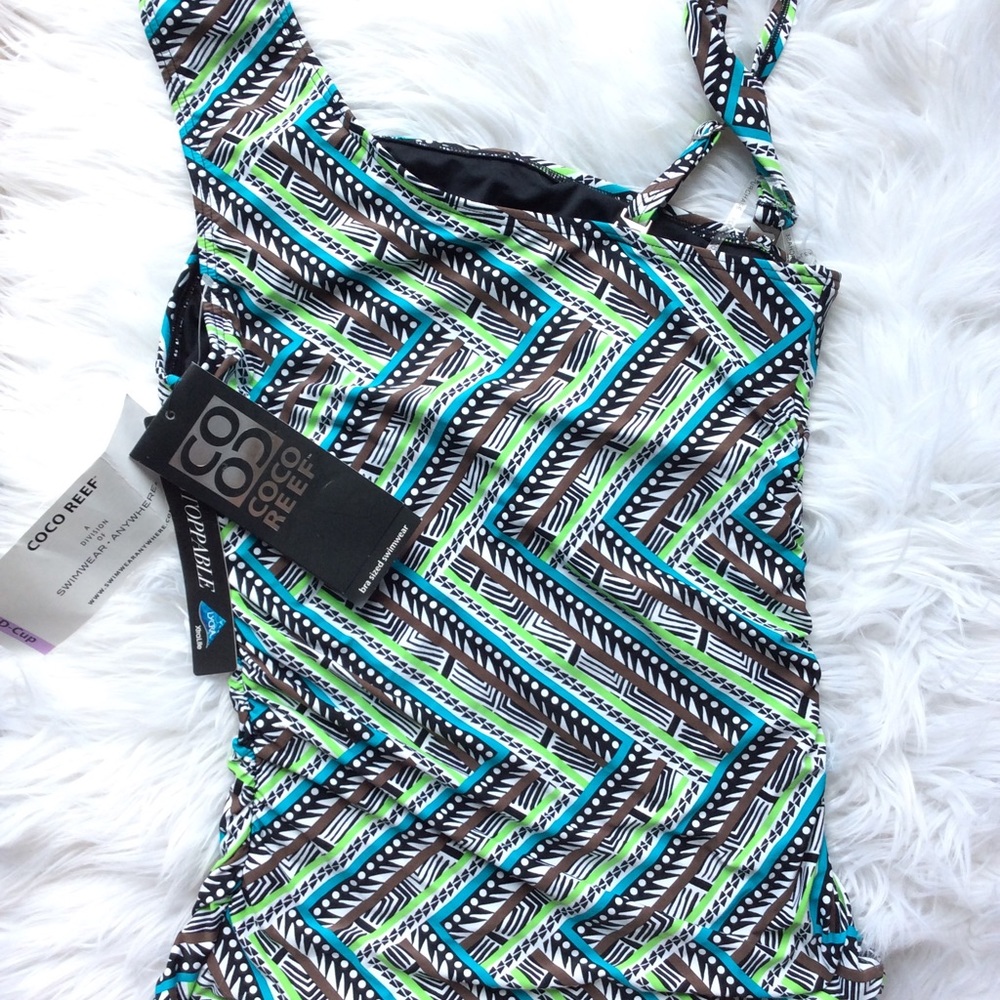 Coco Reef Blue and Green Patterned Swimsuit